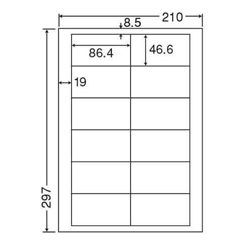 ラベルシート LDW12PB商品画像